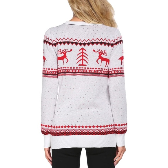 Meaneor Women’s Christmas Sweater Christmas Tree Reindeer Pullover/Crewneck |NEW - Picture 4 of 9
